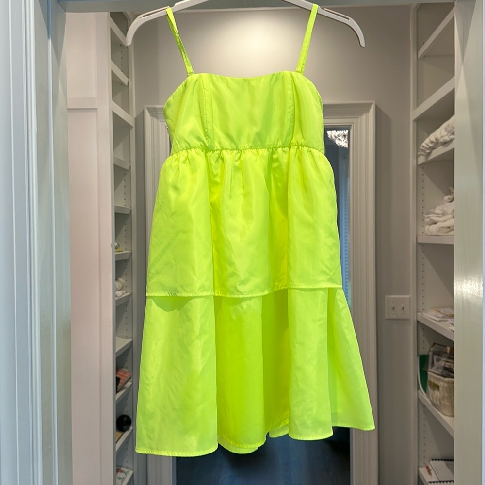 Crosby Dabney Dress in Electric Lime. Size S. New with tags.